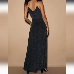 chinese dress ladies Vara Satin Maxi Wrap Dress